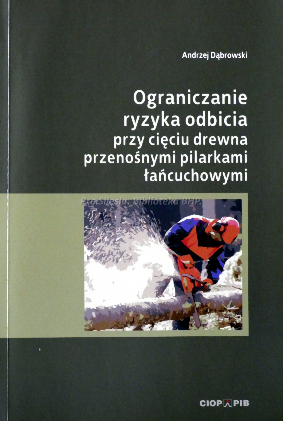 Ograniczanie ryzyka odbicia przy cieciu drewna przenośnymi pilarkami łańcuchowymi, wyd. CIOP-PIB