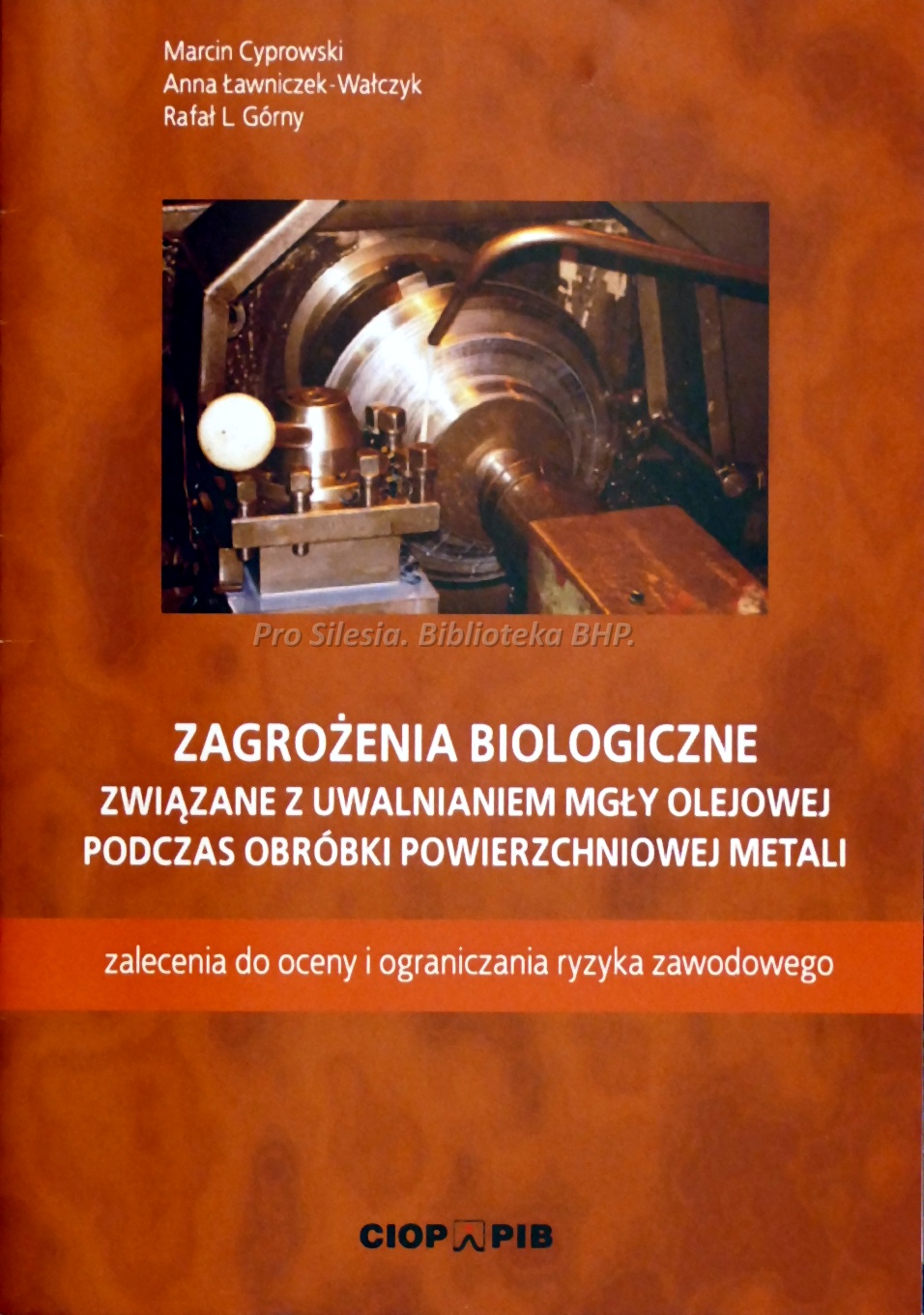 Zagrożenia biologiczne związane z uwalnianiem mgły olejowej podczas obróbki    powierzchniowej metali zalecenia do oceny ryzyka, wyd. CIOP-PIB